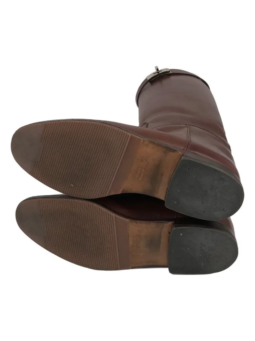 Hermes Kelly Leather Jumping Long Boots Brown